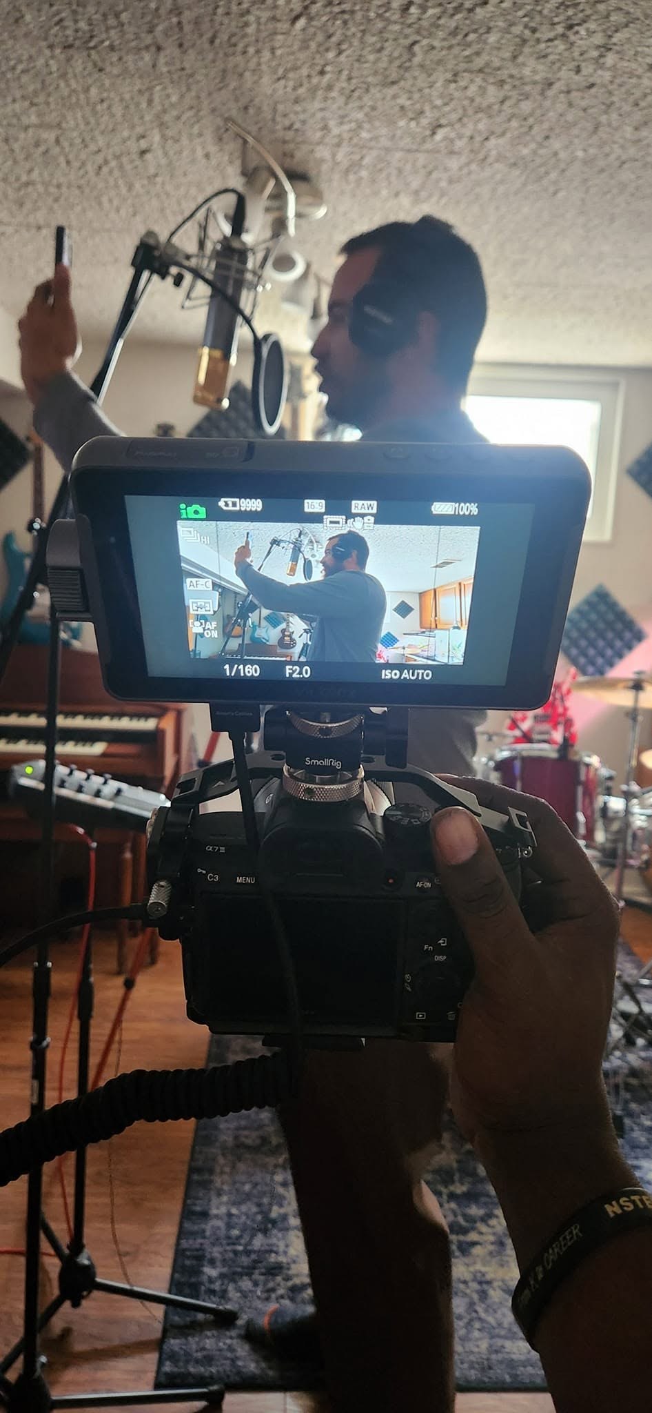 Camera monitor during a J Sturgis Media production